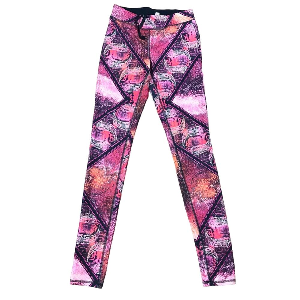 Mossimo Supply Co Pink Paisley Yoga Leggings XS